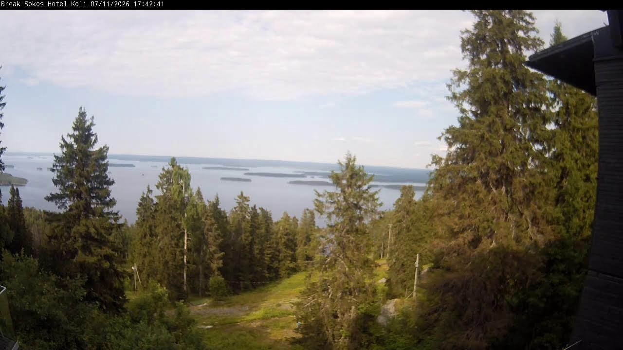 Live webcam view of Koli Hilltop View over Lake Pielinen