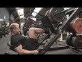 Varying foot positions on a LEG press for maximum muscle building of the Quads and Hamstrings