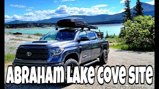 Public Land Use Zone | Abraham Lake Cove Site Camping in 4k drone shots| ysay dale