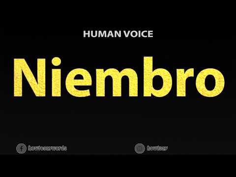 How To Pronounce Niembro