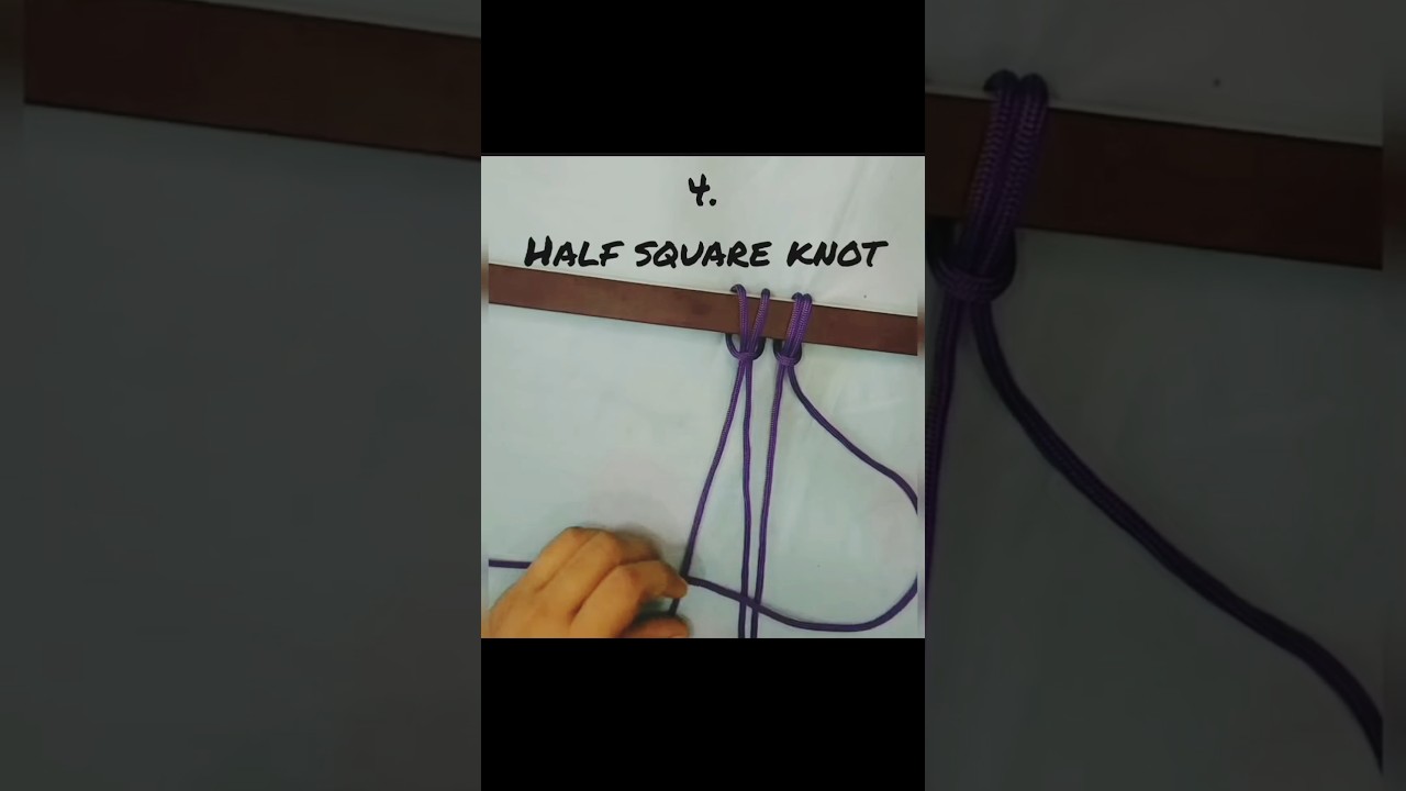 Half square knot | macrame knots #macrame #viral #2023 #diymacrame #learnandearn #shorts #beginners