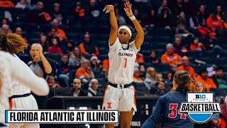 Florida Atlantic at Illinois | Highlights | Big Ten Women's Basketball | Dec. 21, 2022