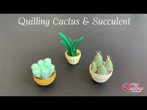 Quilling Cactus & Succulent #cactus #quilling #papercraft #succulent #aloevera #quillingcactus #diy
