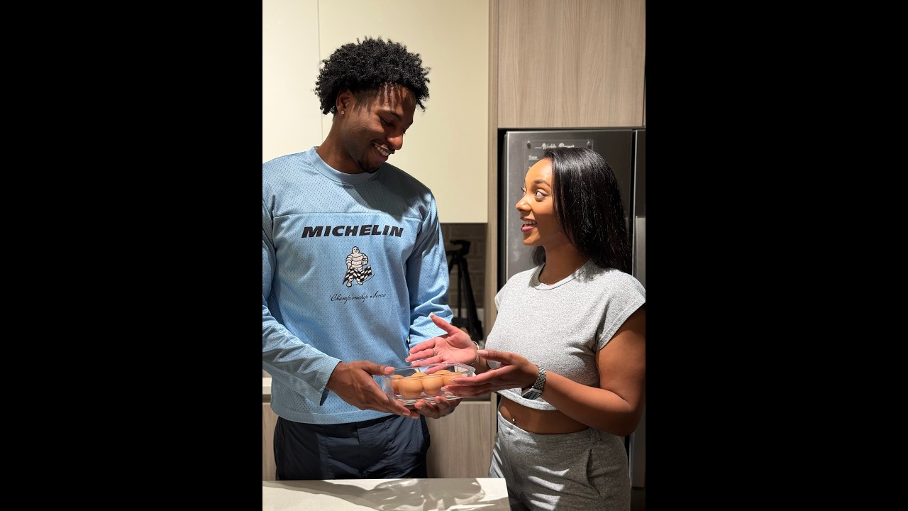 Tre surprises Ms. Johnson with some eggs from Ernestine’s coop