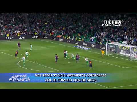 Nas rede sociais, gremistas comparam gol de Rômulo com de Messi | Jornal da Pampa | 04/11/2019