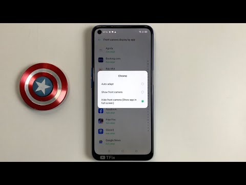 Full screen display by app on OPPO A54 Android 10