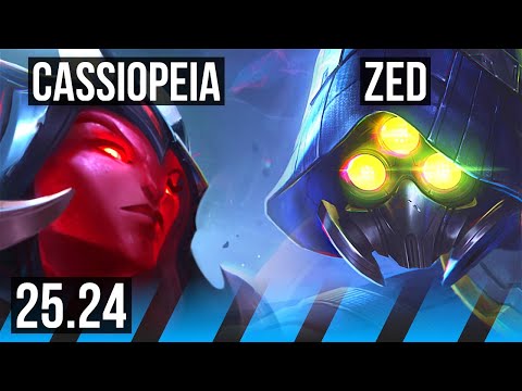 CASSIOPEIA vs ZED (MID) | 41K damage | KR Master | 25.24