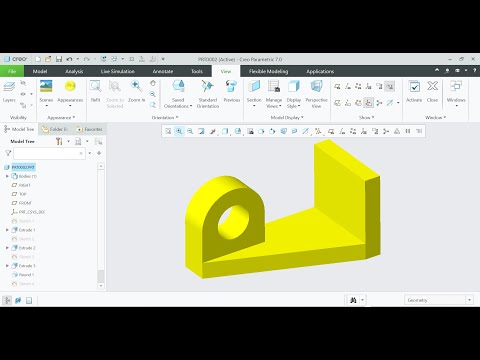 Creo parametric part modeling