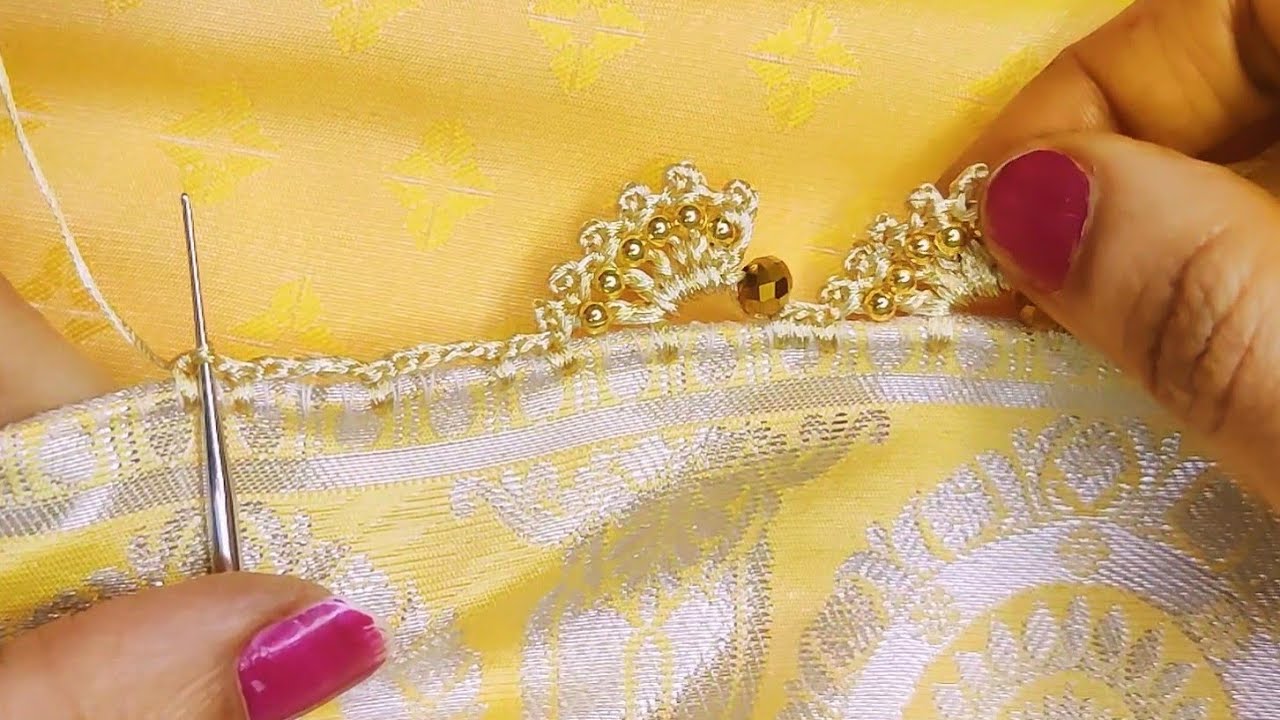 Simple saree kuchu #kroshakuchu #simple #easy saree kuchu design // Nandana Creations //
