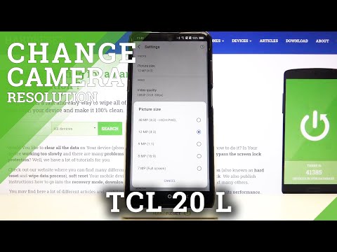 TCL 20L – Change Photo Size & Manage Camera Customizations