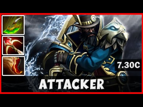 Attacker | Kunkka MID vs Templar Assassin | Dota 2 Pro Gameplay - Patche 7.30c