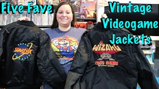Five Fave Vintage Videogame Jackets in the Collection! (Atari, Nintendo, Sega, and More)!