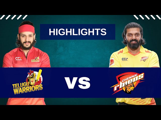 CCL 2025 Match 8 Highlights – Telugu Warriors vs Chennai Rhinos | Cricket Highlights | #CCL2025