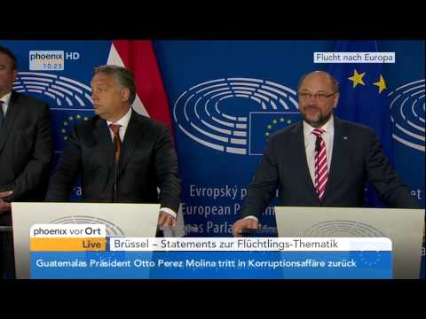 Flüchtlinge in Ungarn: Viktor Orbán und Martin Schulz zur aktuellen Lage am 03.09.2015