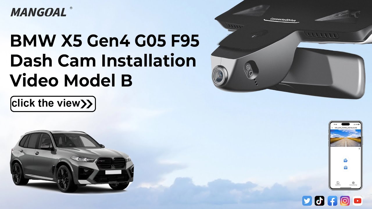 BMW X5 Gen4 G05 F95 X5 M,M50i xDrive50i sDrive40i xDrive40i Mangoal tech dashcam 008H Install Video