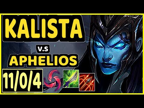 ZVEN (KALISTA) vs APHELIOS - 11/0/4 KDA BOTTOM ADC CHALLENGER GAMEPLAY - NA