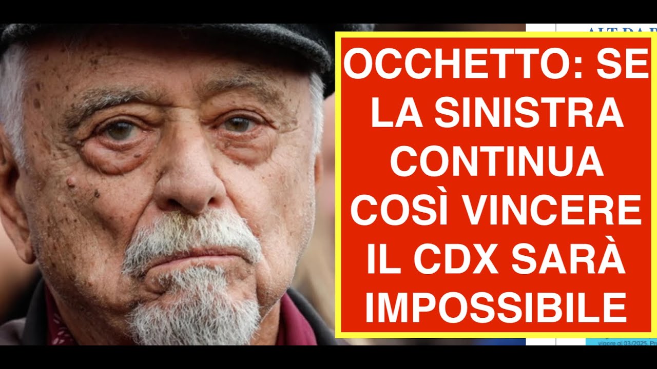 OCCHETTO: SE LA SINISTRA CONTINUA COSÌ VINCERE IL CDX SARÀ IMPOSSIBILE