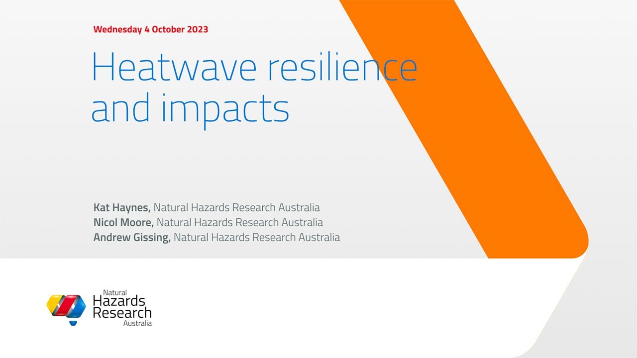 Heatwave resilience and impacts: online briefing