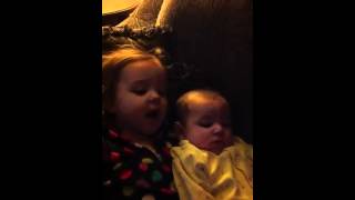 Big sister loves baby brother