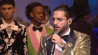 Maluma - Corazon y Felices los 4 en el Dolce &amp; Gabanna Fall Winter 2018-2019 Men&#39;s Fashion Show