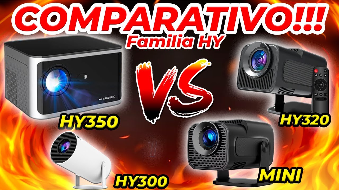 Qual é o melhor projetor? HY300 vs HY320 vs MINI vs HY350 PRO. Mais vendidos de 2024!!!!