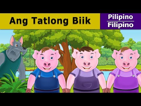 Ang Tatlong Biik | Three Little Pigs in Filipino | Mga Kwentong Pambata | 