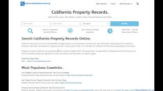 Search California Property Records Online.