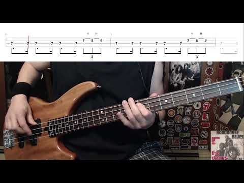 Roadhouse Blues by The Doors - Bass Cover with Tabs Play-Along