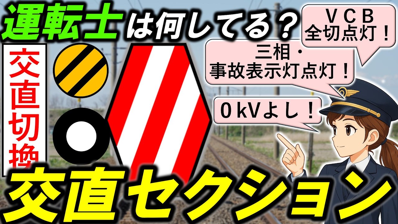 【交直セクション】＊運転士の操作＊交直流電車の仕組み＊交流冒進と直流冒進＊