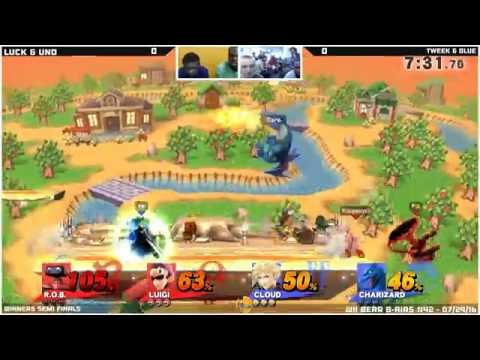 WBB #42 - Blue & Tweek vs Luck & Uno - Winners Semi Finals - Smash Wii U