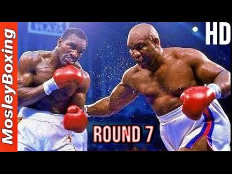 Evander Holyfield vs George Foreman Round 7 #MosleyBoxing