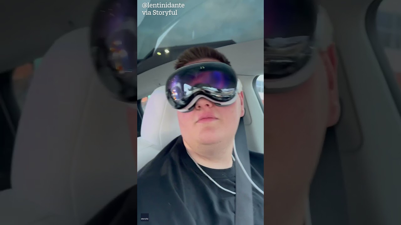 Police pull over Tesla driver wearing Apple Vision Pro headset at the wheel