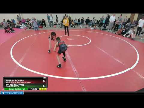 58-59 Lbs Round 2 - Aubrey Rogers, North DeSoto Wrestling Academy Vs Dylan Blanton, Spartan Mat Cl