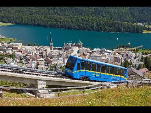 Chantarella To St  Moritz by Funicular - Dorf Train - Switzerland 🇨🇭