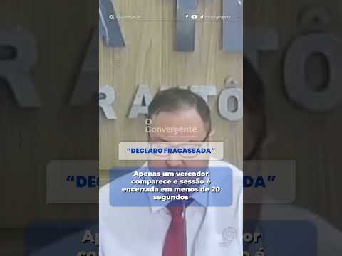 Uma sessão da Câmara Municipal no Paraná terminou em menos de 20 segundos após apenas um vereador co