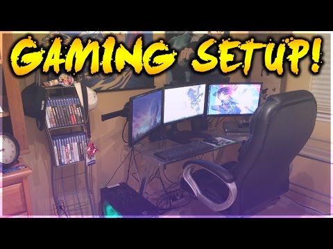 THE ULTIMATE TRIPLE MONITOR GAMING SETUP & ROOM TOUR 2017! (UPDATED)