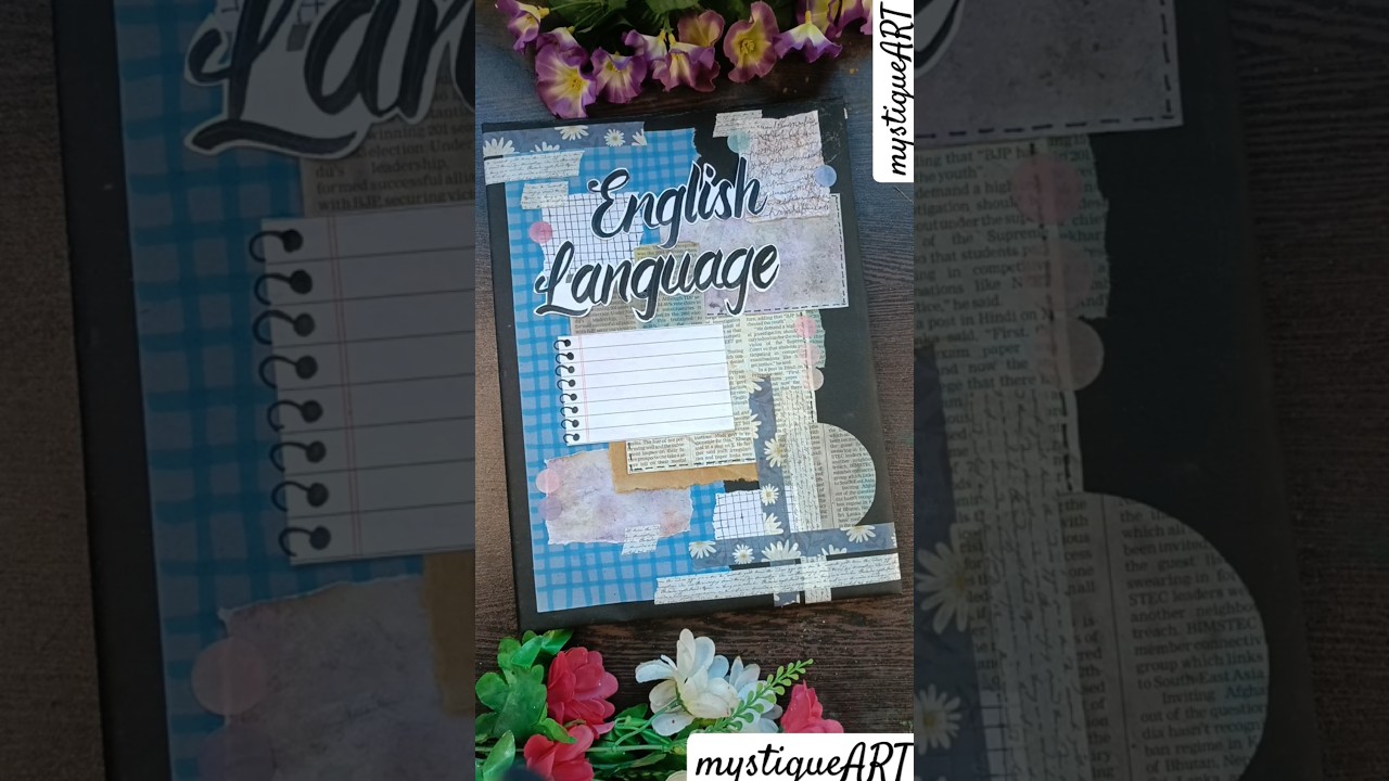 Aesthetic English language project file decoration idea. #shorts #englishproject