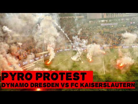 PYRO PROTEST DYNAMO DRESDEN ULTRAS | Dynamo Dresden vs FC Kaiserslautern 0-2 (24-05-2022)