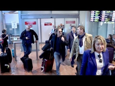 Stephane Freiss arriving at Nice airport for the 2019 Cannes Film Festival