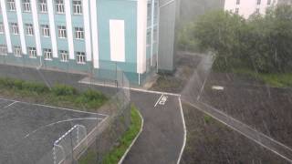 preview picture of video 'Град в Комсомольск-на-Амуре 03.06.2014'