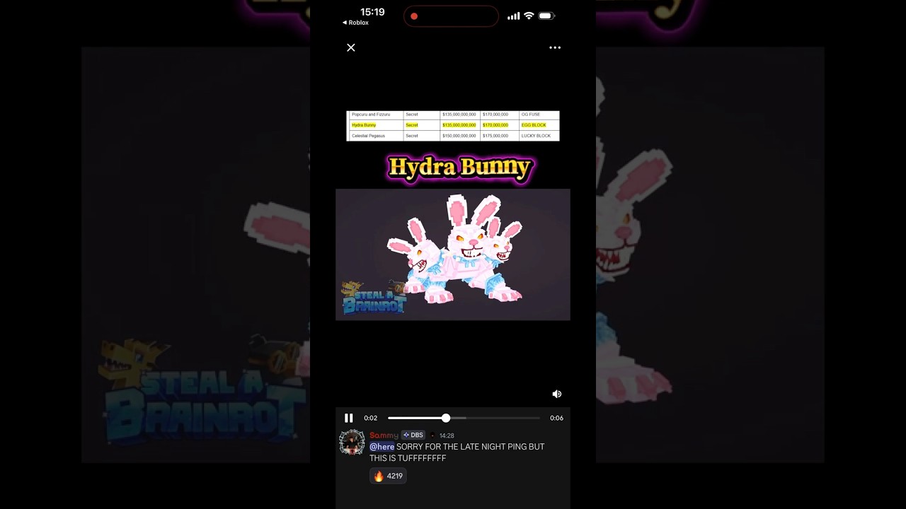 【最新リーク】新キャラハイドラバニーとは！？エッグハントが来る！超大型アプデ内容がヤバすぎた…［ブレインロットを盗む］#short#4月5日朝4時