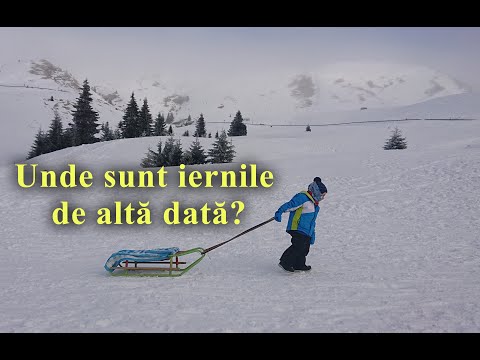 Cu saniuta si copilul la zapada (copilarie in natura)