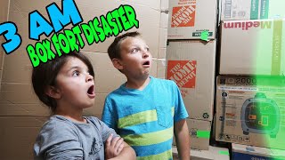 3 am BOX FORT DISASTER!