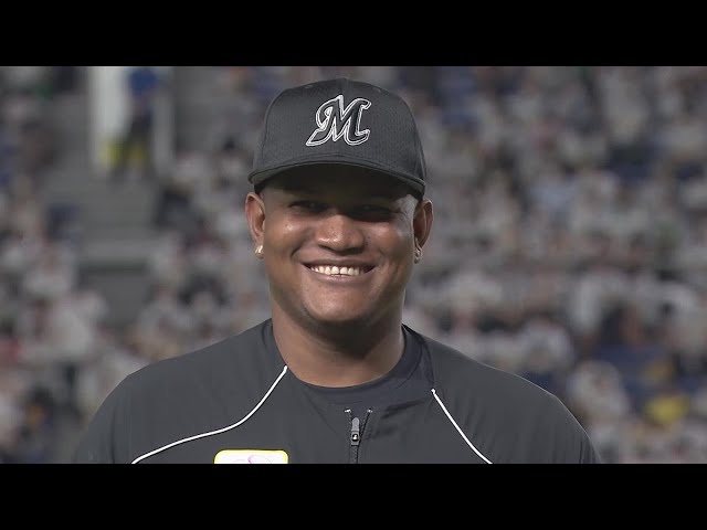 マリーンズ・ロメロ投手ヒーローインタビュー 6月27日 福岡ソフトバンクホークス 対 千葉ロッテマリーンズ