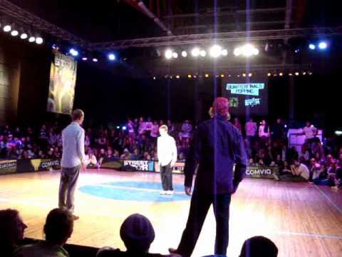 Goovie & Grooby vs Baby Bang & SpazM @ Streetstar 2011 popping quarterfinals @ Goovie's sets