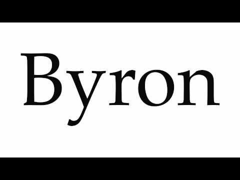 How to Pronounce Byron