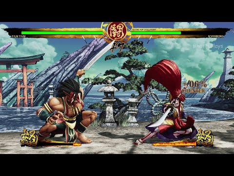 Tam Tam Beast vs Kyoshiro Senryo - Hardest Al - Samurai Shodown