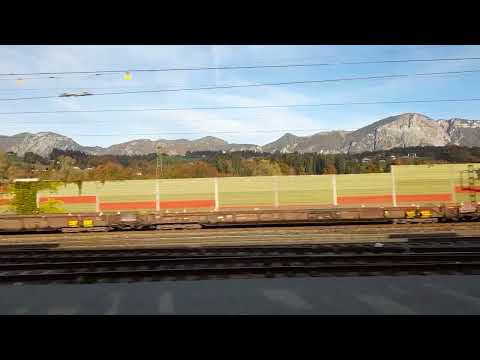 Zugfahrt, Richtung Wörgl, von Innsbruck kommend, Tirol, Austria