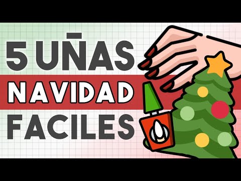 5 DISEÑOS de Uñas para NAVIDAD 2023 · ¡FÁCILES DE HACER! 💅🏼🎄