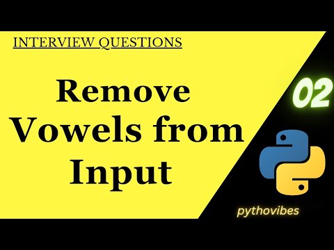 Remove Vowels In Strings Python Programming Coding Telugu Interview Pythonvibes_
